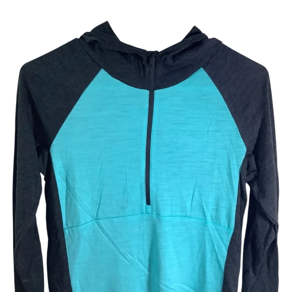 Global Culture Merino Wool Kakapo 1/4 Zip Pullover With Hood New Zealand